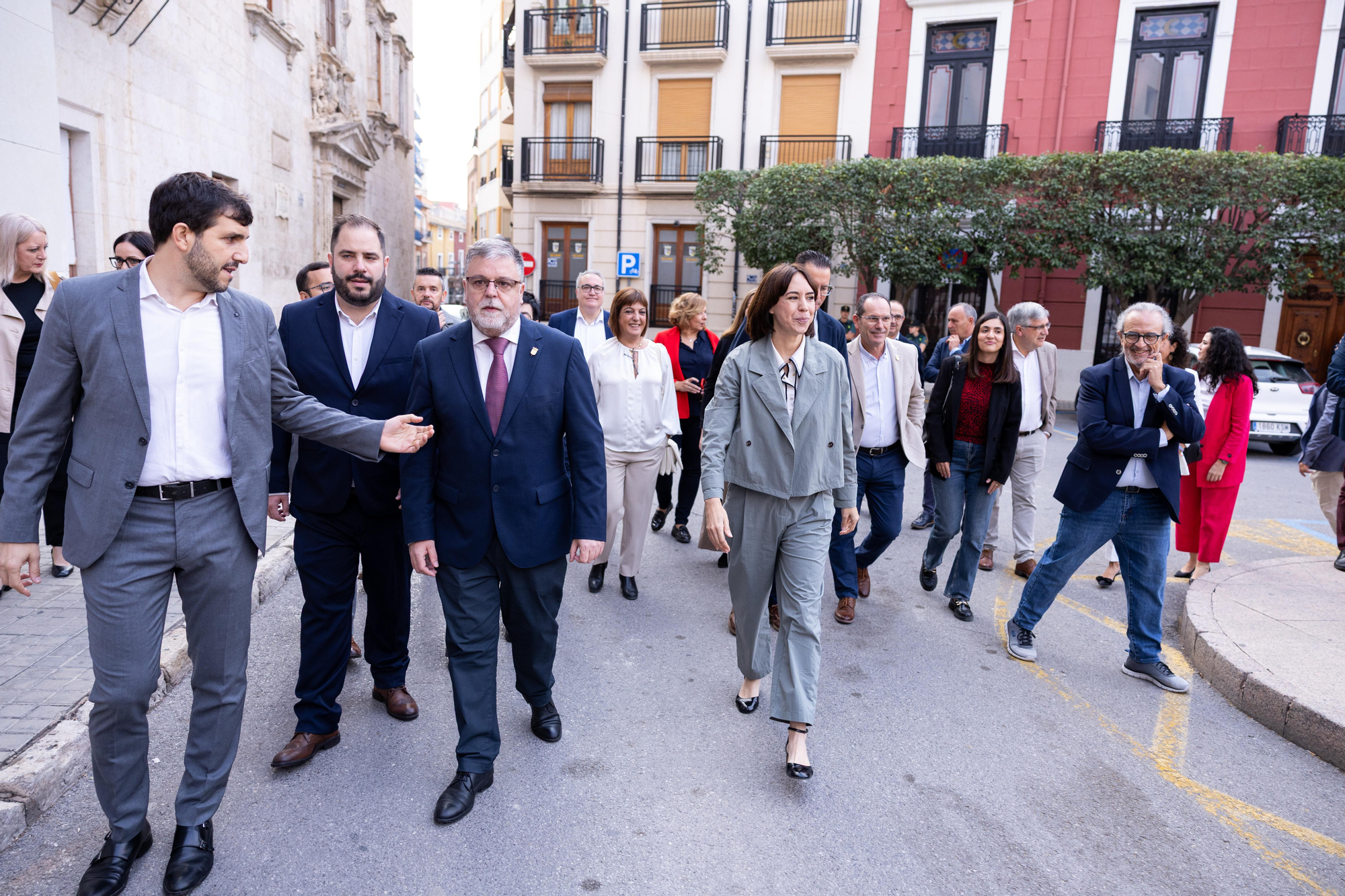 La ministra de Ciencia, Innovación y Universidades, Diana Morant, a su llegada a Villena.