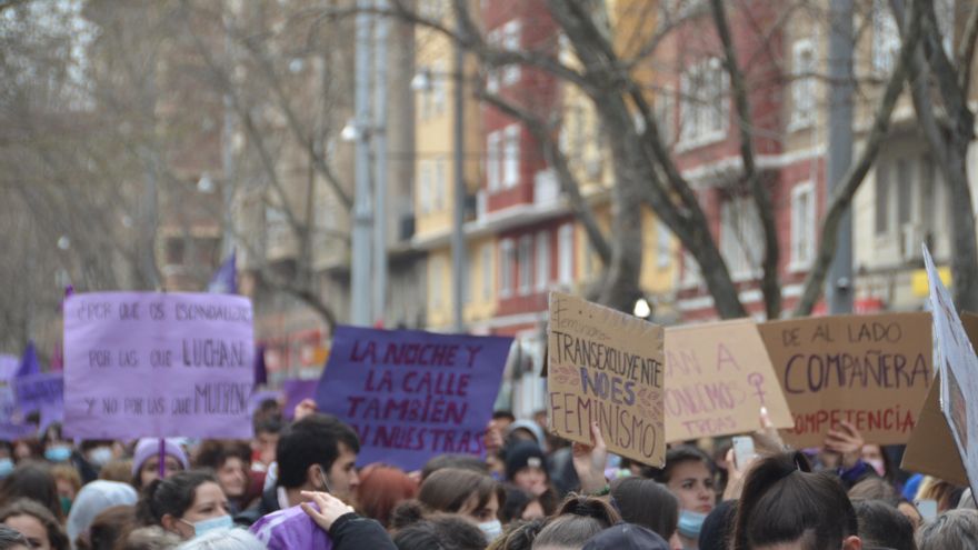 Manifestación estudiantil del 8M en Zaragoza