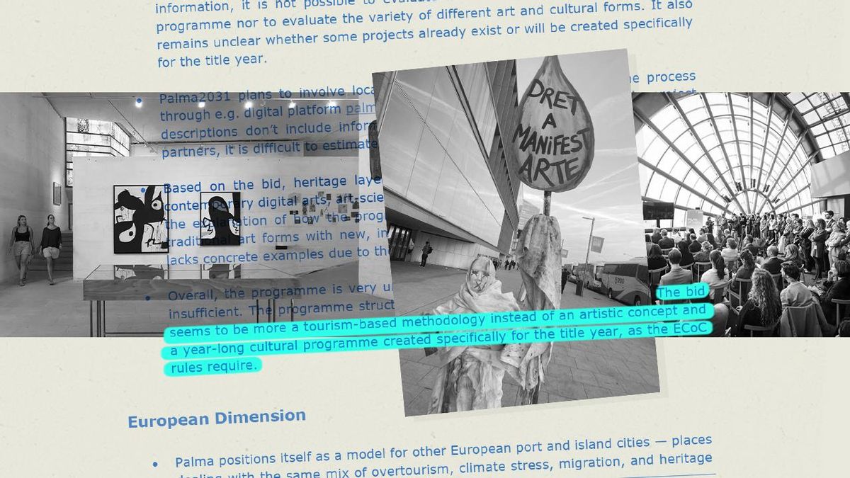 El arte, al servicio del turismo: los creadores y la Comisión Europea critican el modelo cultural del PP en Palma