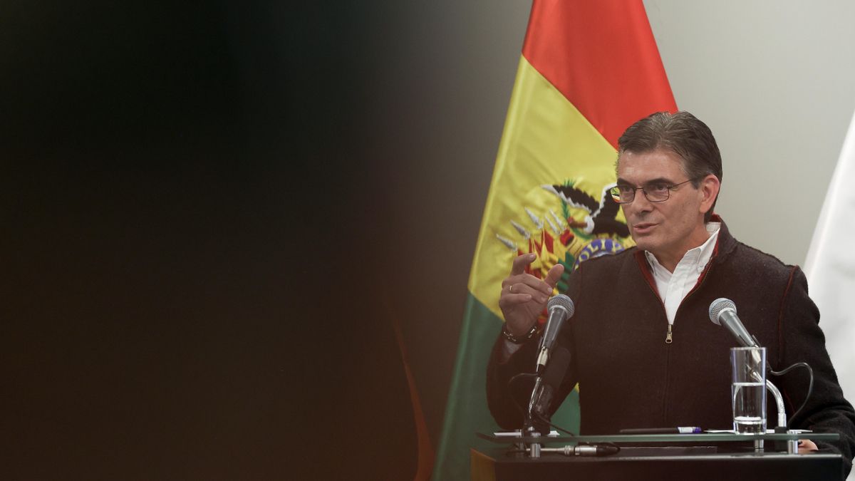 El presidente de Bolivia, Rodrigo Paz, en una rueda de prensa el 20 de mayo.