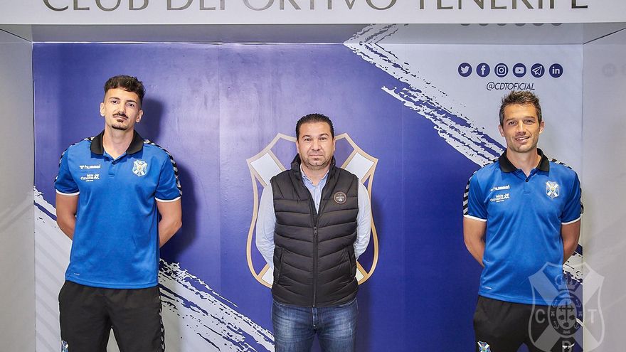 Aitor Sanz y Álex Muñoz, felices por renovar por el CD Tenerife
