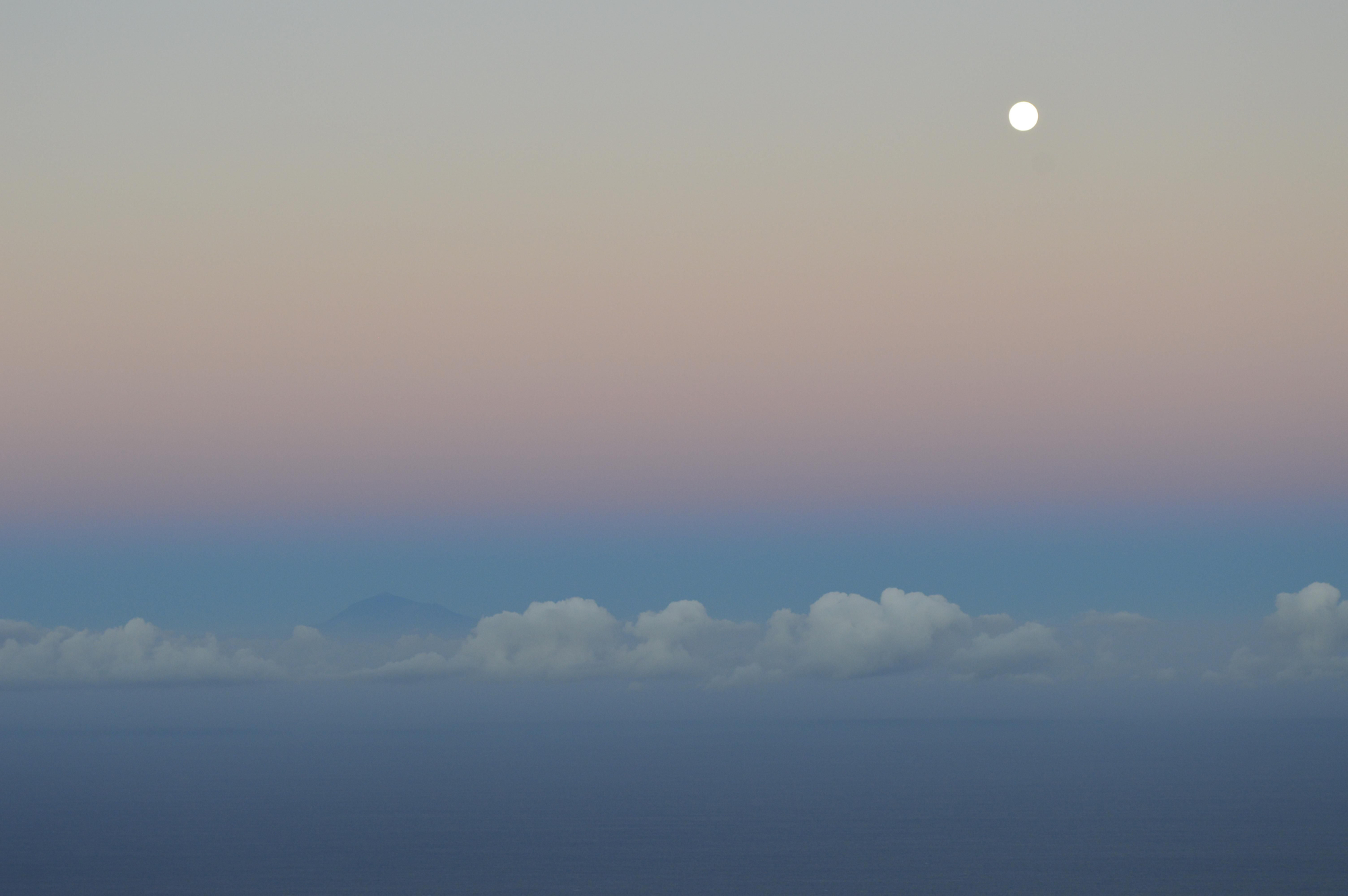 Luna llena desde Fuencaliente. Óscar Lorenzo 2015