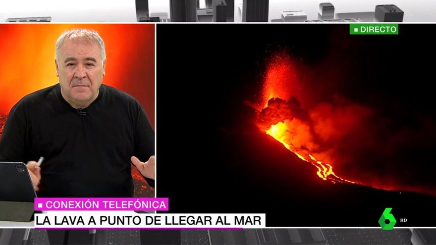 Ferreras sorprendió en laSexta con un especial a medianoche por la llegada de la lava al mar