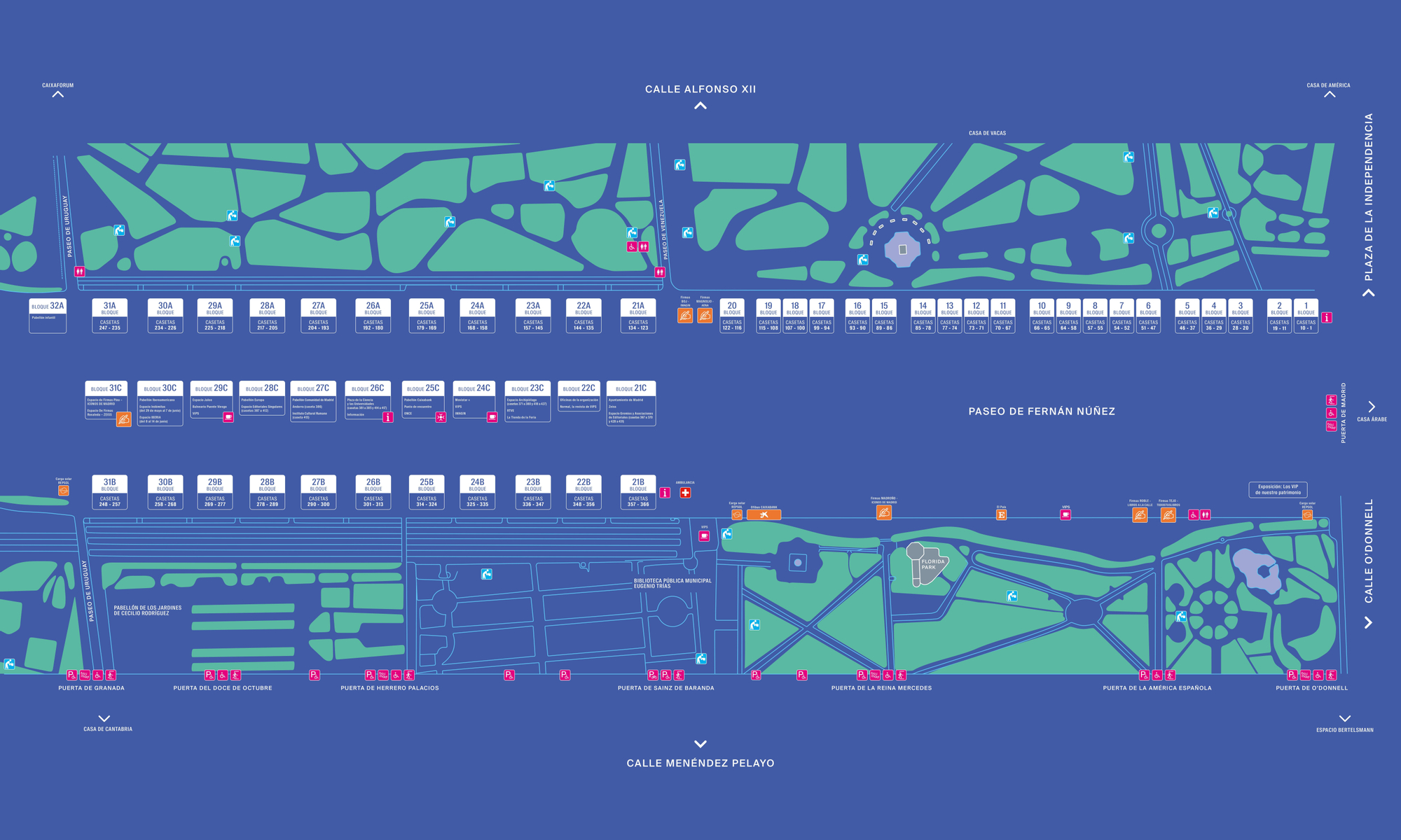 Plano de la Feria del Libro de Madrid 2026
