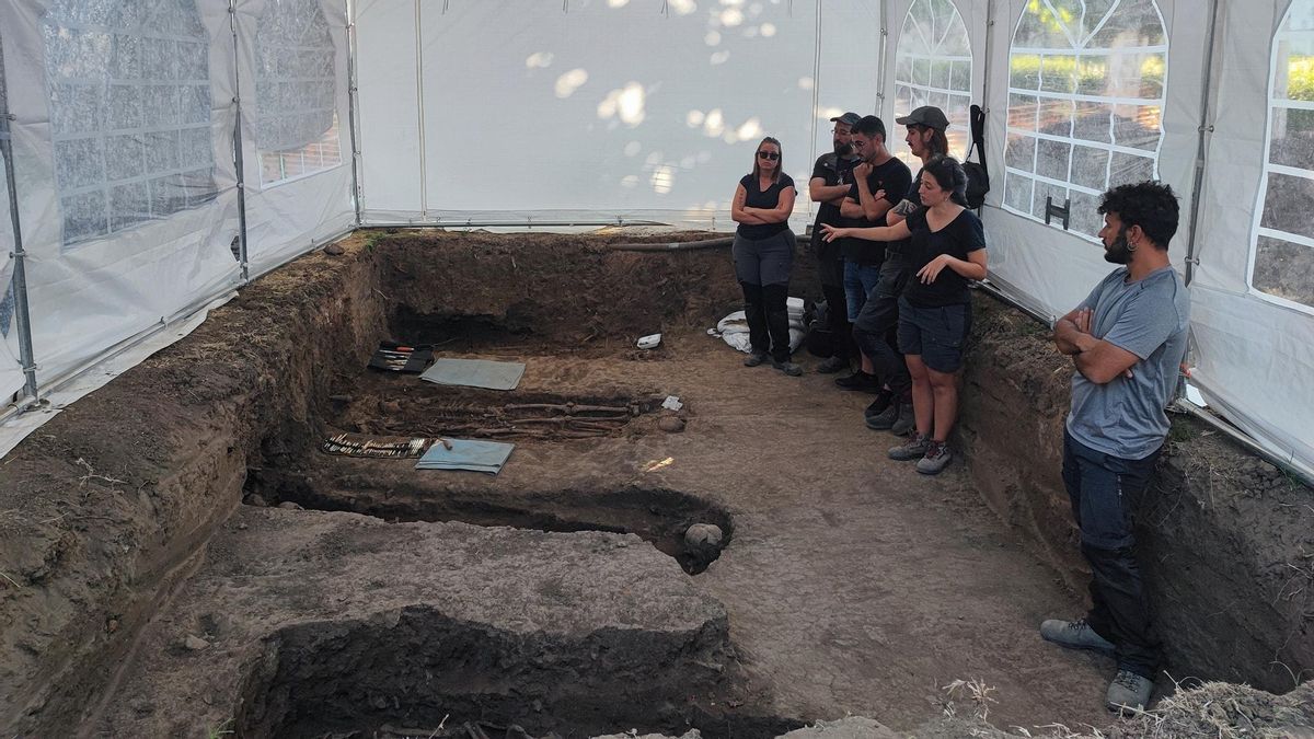 Fosa con víctimas asesinadas por el golpe militar de 1936 en el cementerio de Bodonal de la Sierra (Badajoz)