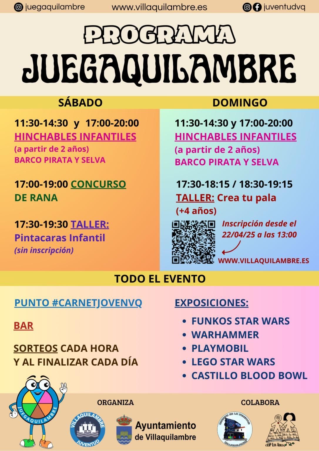 Programa del evento Juegaquilambre.