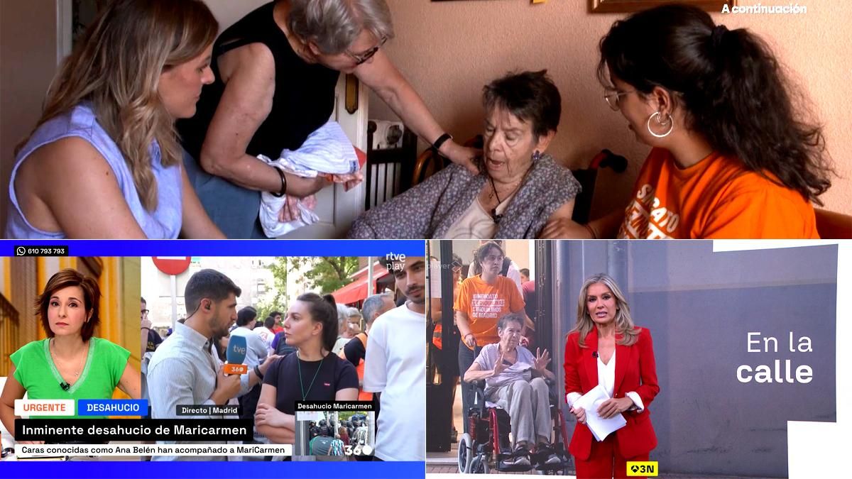 La cobertura del desahucio de Maricarmen en 'El Intermedio', 'Mañaneros 360' y Antena 3 Noticias