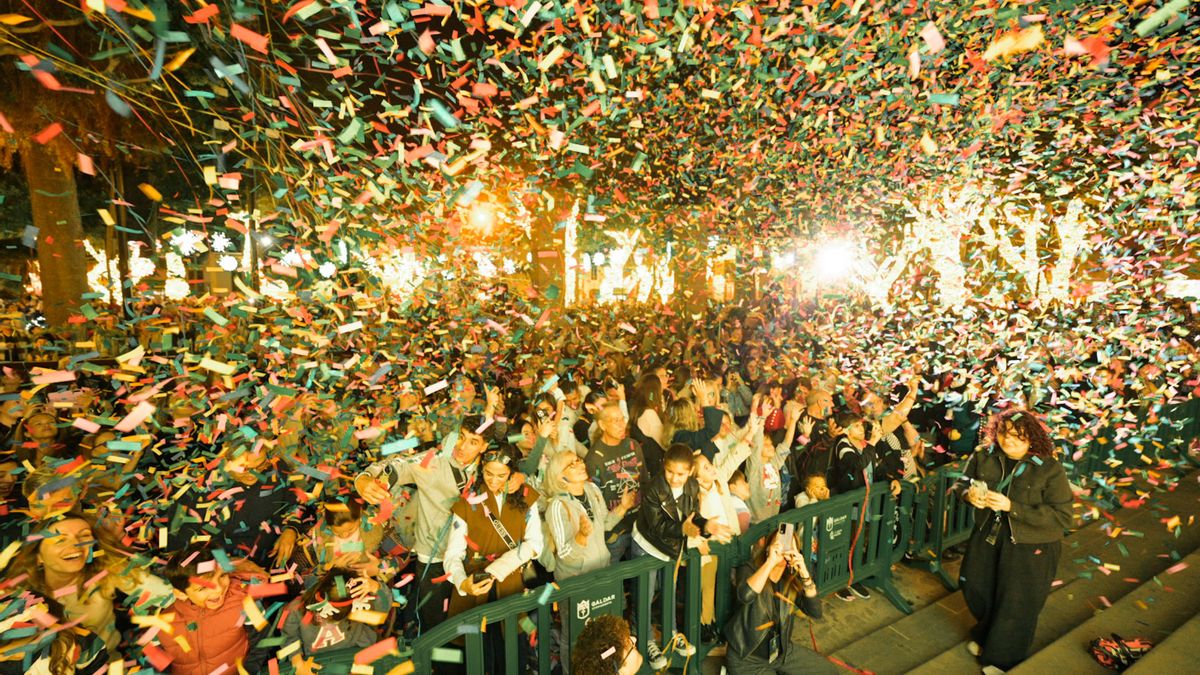 Encendido navideño de Gáldar. Foto: Ayuntamiento de Gáldar.
