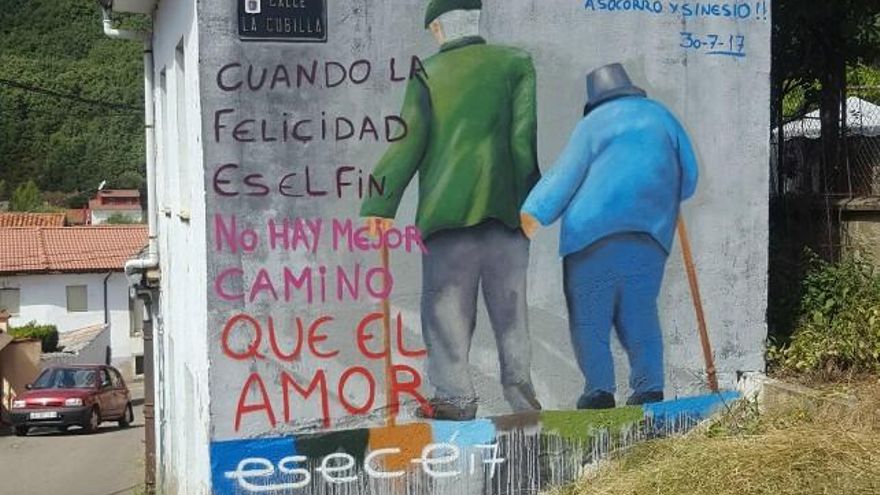 Obra de Sergio Canga dedicada al matrimonio de Socorro y Sinesio.