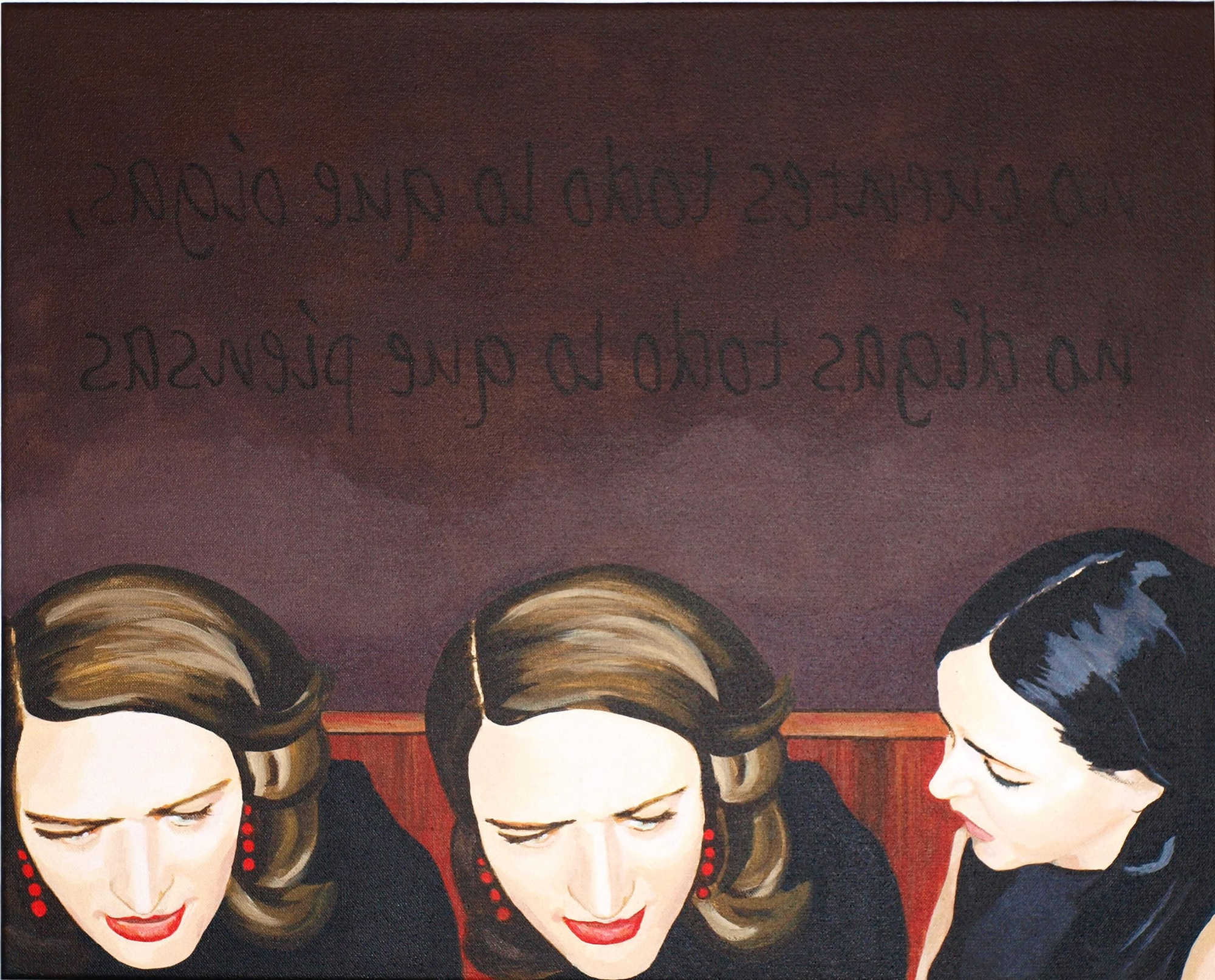 Obra de Yaiza Hernández titulada 'Secreto'. Acrilico sobre lienzo.