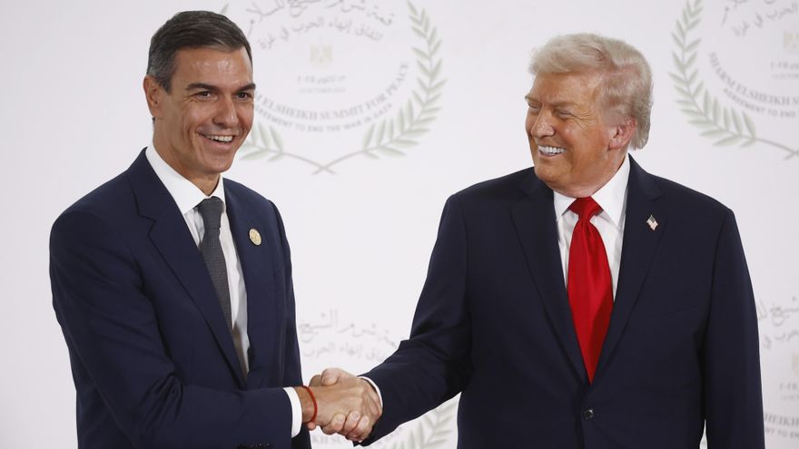 Trump, a Sánchez: "¿Estáis trabajando sobre el tema del PIB? Nos acercaremos, pero estáis haciendo un fantástico trabajo"