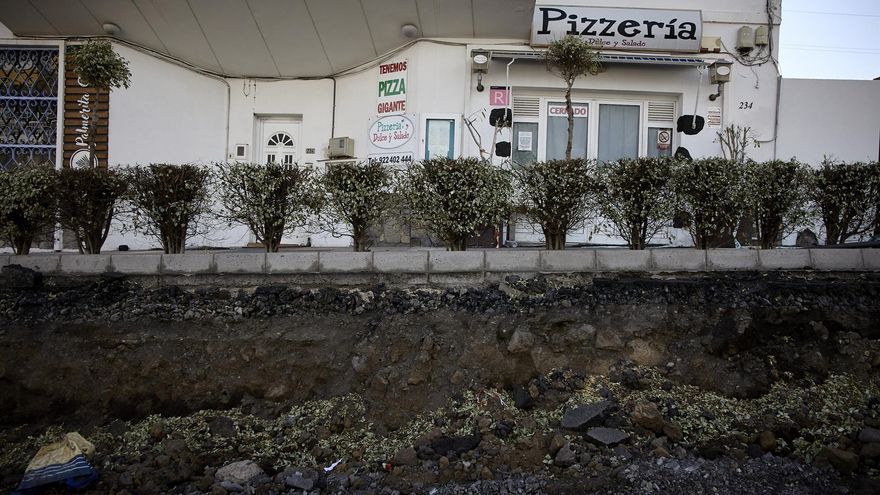 Imagen de archivo de destrozos en la carretera de Puerto Naos  (LP-213).