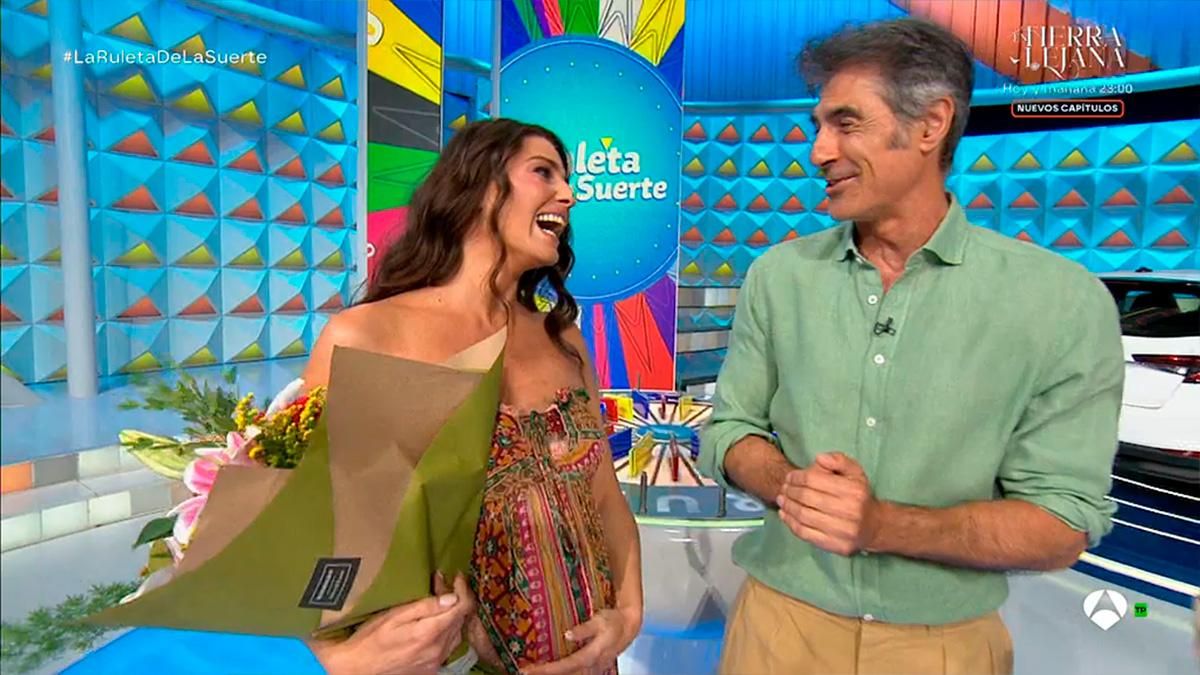 Laura Moure y Jorge Fernández, en 'La ruleta de la suerte'