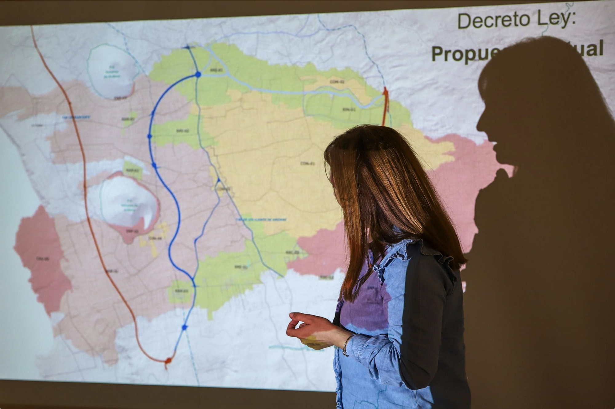 Nieves Lady Barreto durante la presentación del decreto urbanístico de reconstrucción. LUIS G. MORERA