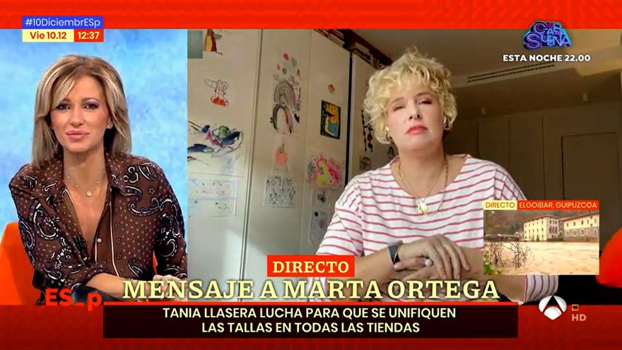 Tania Llasera reaparece en Antena 3 con un mensaje para Marta Ortega