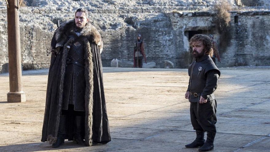 Jon y Tyrion en el capítulo 7x07 de Juego de Tronos