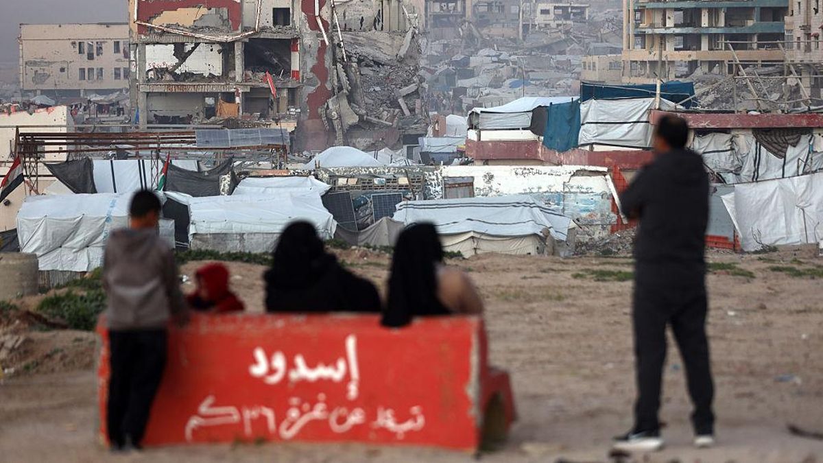 Palestinos desplazados en Ciudad de Gaza, el 26 de enero de 2026.