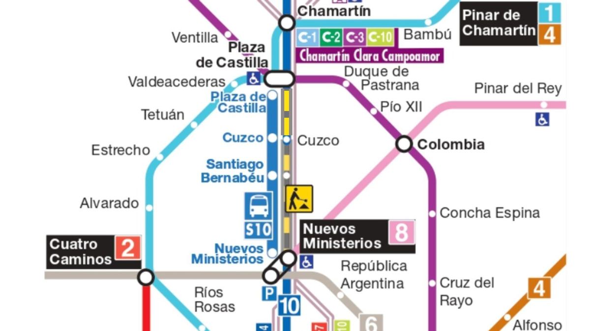 Nuevo corte por obras en la línea 10 de Metro de Madrid: la estación de Cuzco cierra hasta finales de agosto