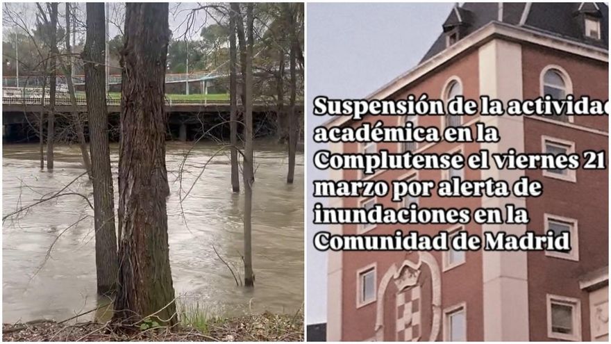 Suspendidas las clases en la Complutense y otras seis universidades de Madrid este viernes por el riesgo de inundaciones