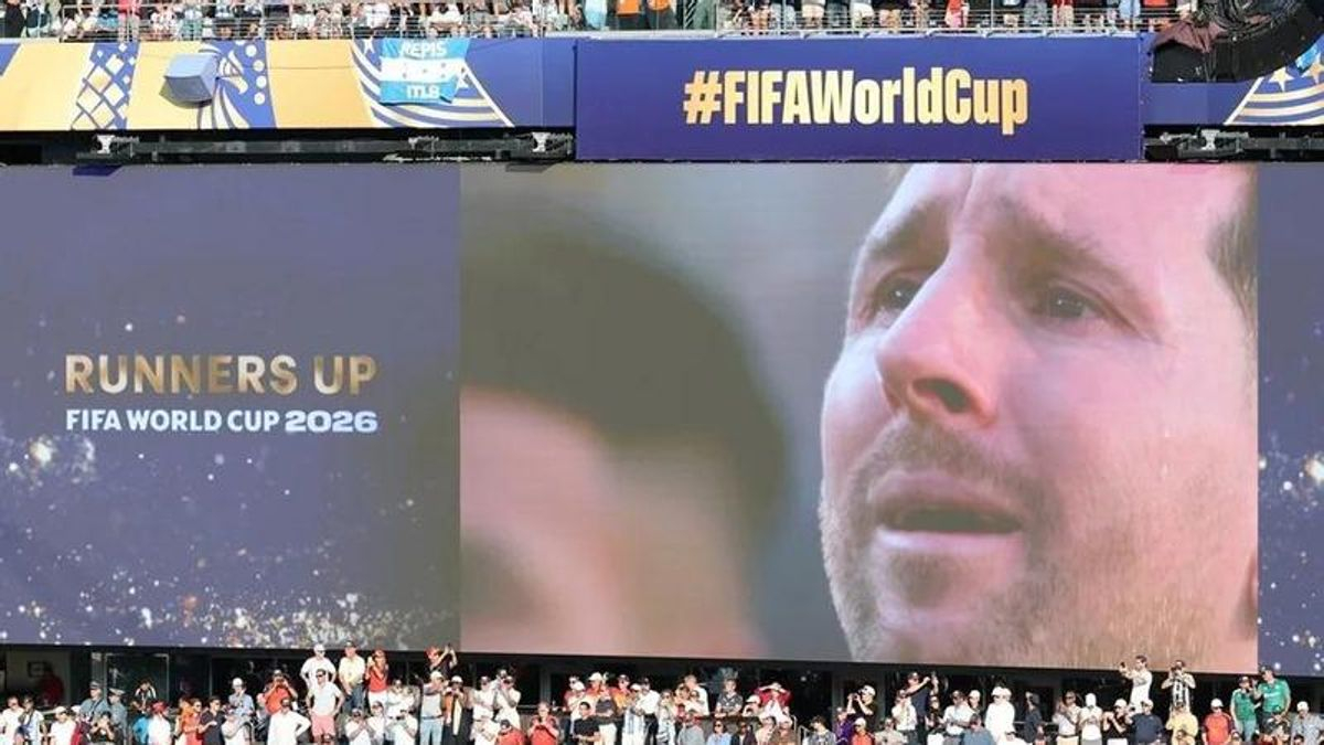 Lionel Messi rompe en llanto, durante la ceremonia de premiación tras la final de la Copa Mundial de la FIFA 2026 entre España y Argentina, en Nueva Jersey, EE. UU.