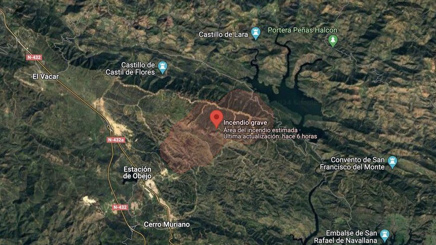 Los satélites calculan que el incendio de Cerro Muriano habría quemado unas 2.500 hectáreas