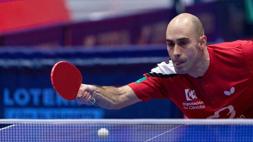 Alejandro Calvo en pleno partido.