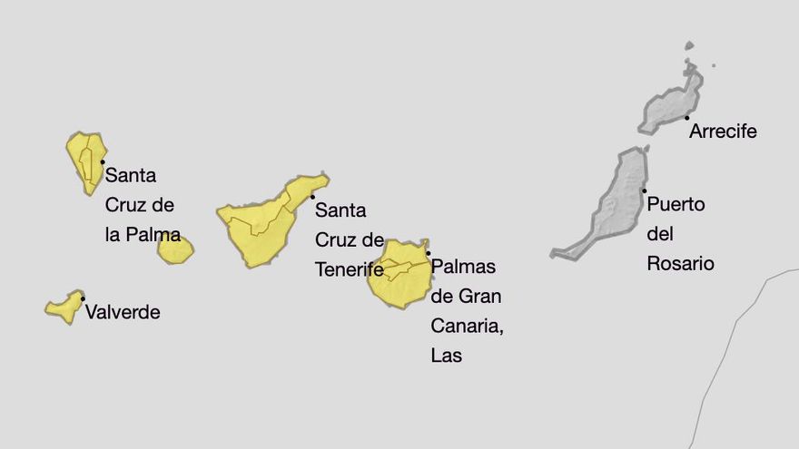 Aemet amplía los avisos por lluvias y tormentas en Canarias