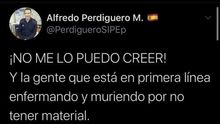 Captura del tuit de la cuenta del subinspector Perdiguero que adjuntaba el vídeo con el bulo