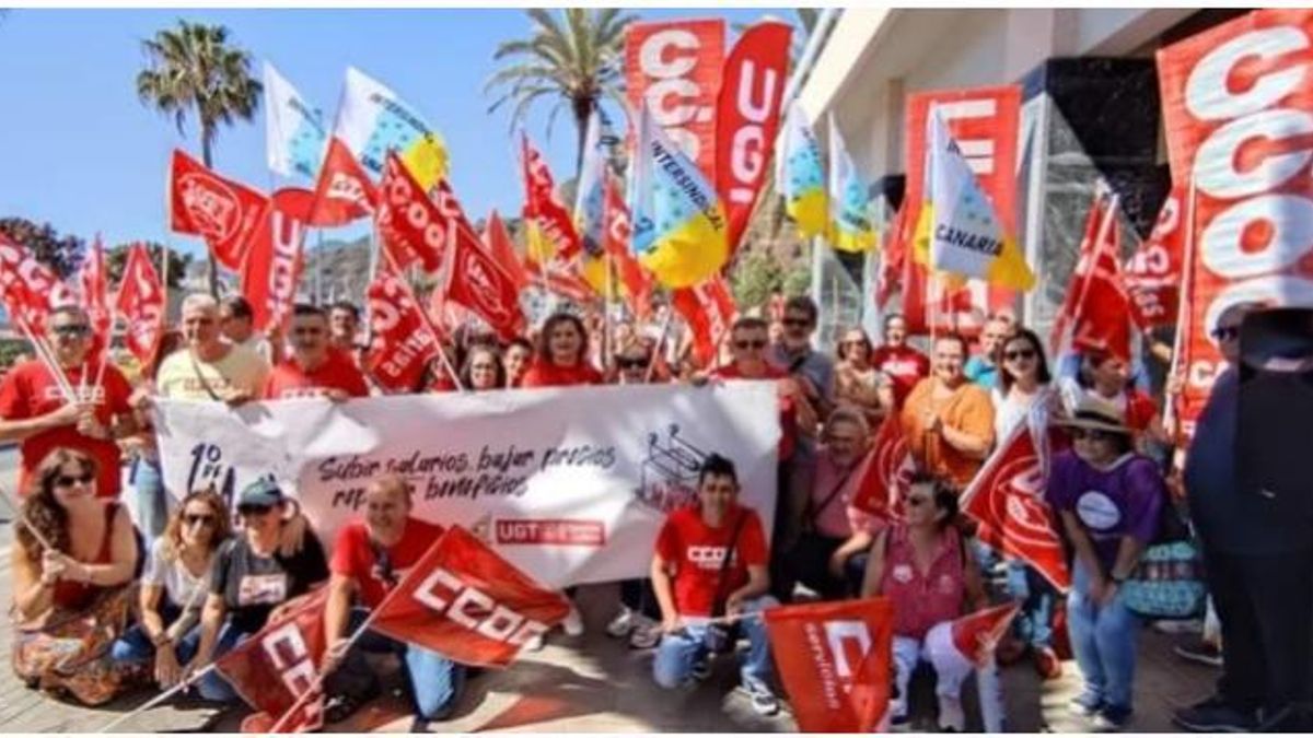 Imagen de archivo de una concentración en La Palma  el 1º Mayo.