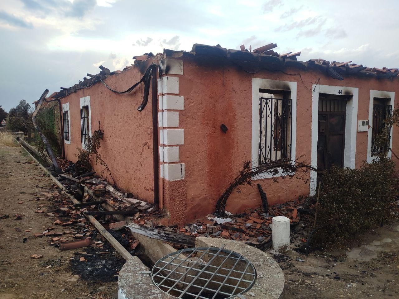 Vivienda afectada en Pinilla de la Valdería