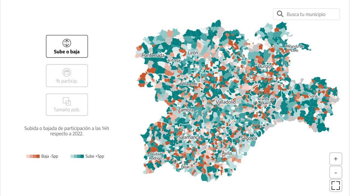 Consulta los datos de participación a las 14.00 horas en Castilla y León, municipio a municipio