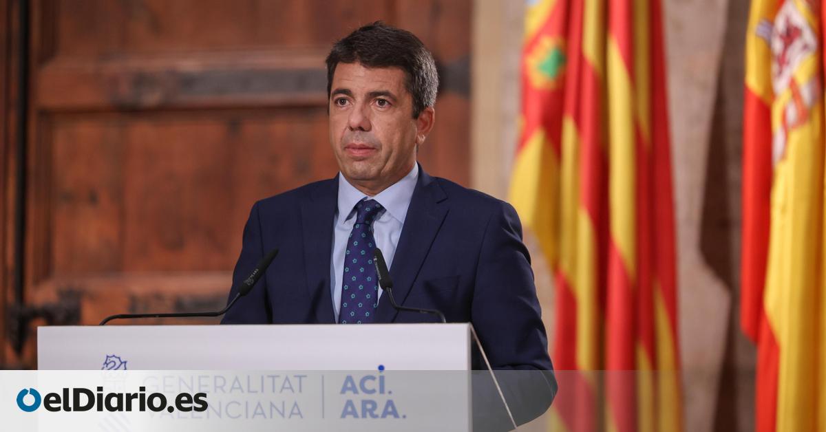 Mazón avisa en su declaración institucional del 9 d'Octubre que los recursos de la Generalitat están “al límite”