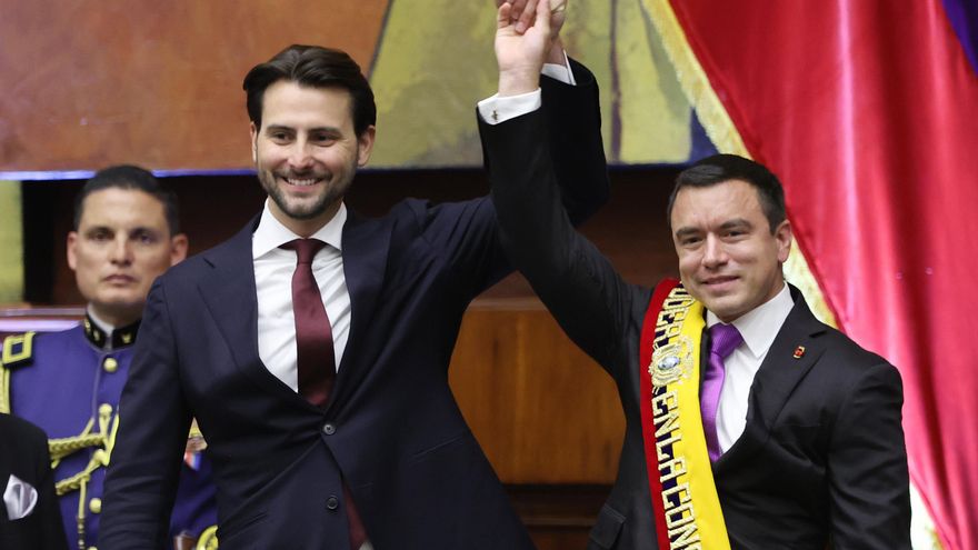 Daniel Noboa jura como presidente de Ecuador para el período 2025-2029