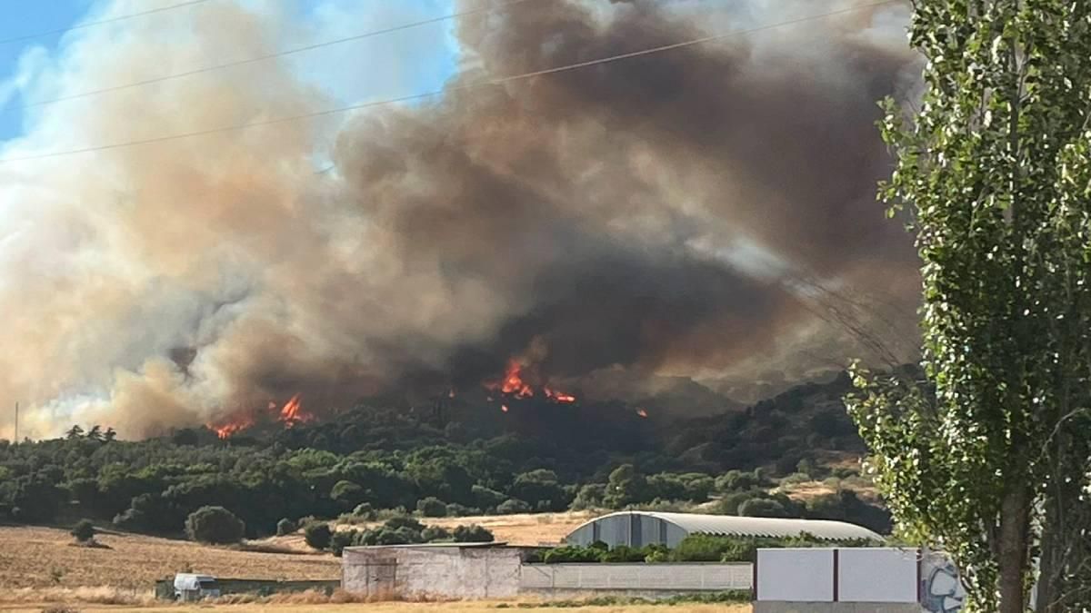 Declarado un gran incendio forestal en las inmediaciones de Córdoba
