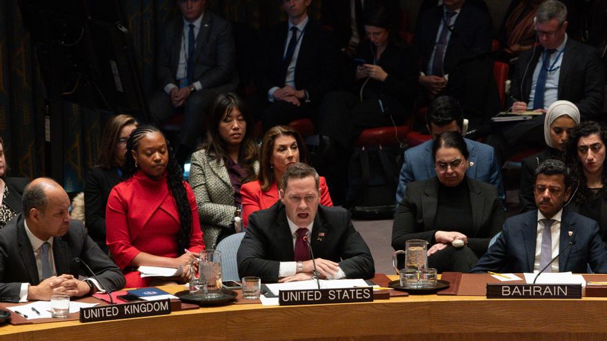 El embajador de Estados Unidos ante las Naciones Unidas, Michael Waltz, habla durante una reunión del Consejo de Seguridad de las Naciones Unidas en la sede de la ONU en Nueva York.