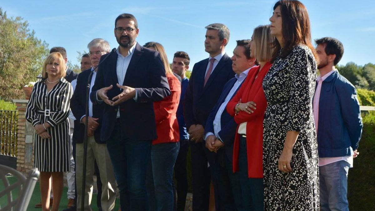 Sergio Gutiérrez, hoy, en un acto preelectoral en Toledo