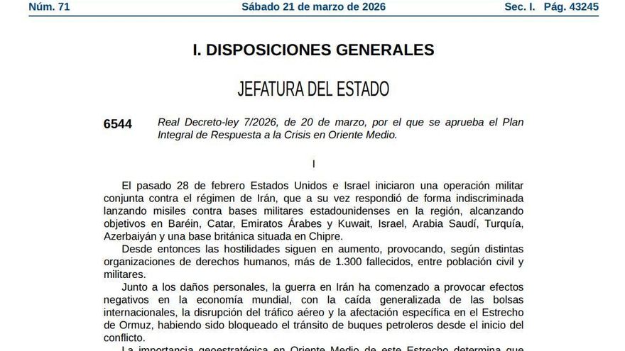DOCUMENTO | Consulta el BOE con los dos decretos anticrisis del Gobierno: las medidas económicas y las del alquiler