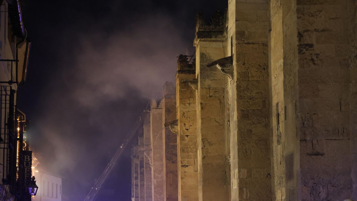El incendio en la Mezquita de Córdoba
