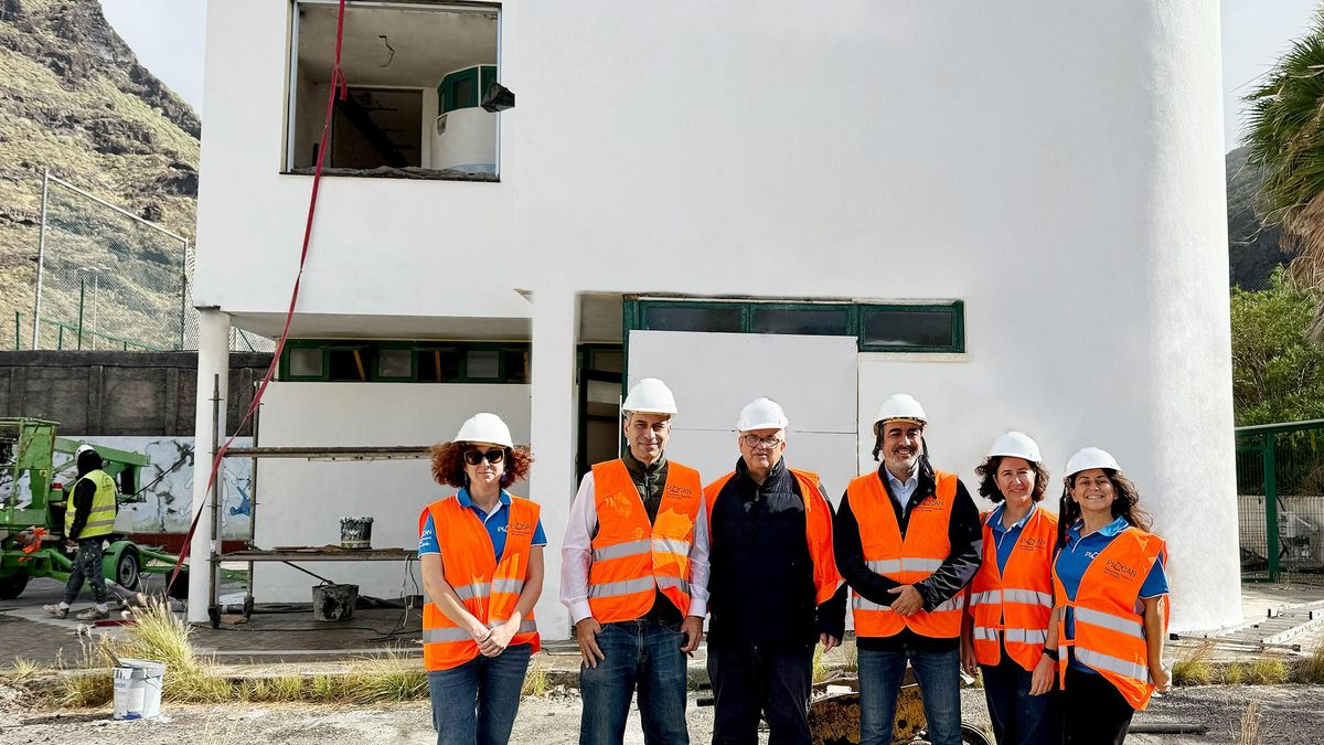 Las obras del  Observatorio de Biodiversidad Marina y Economía Azul en Tazacorte entran en su recta final