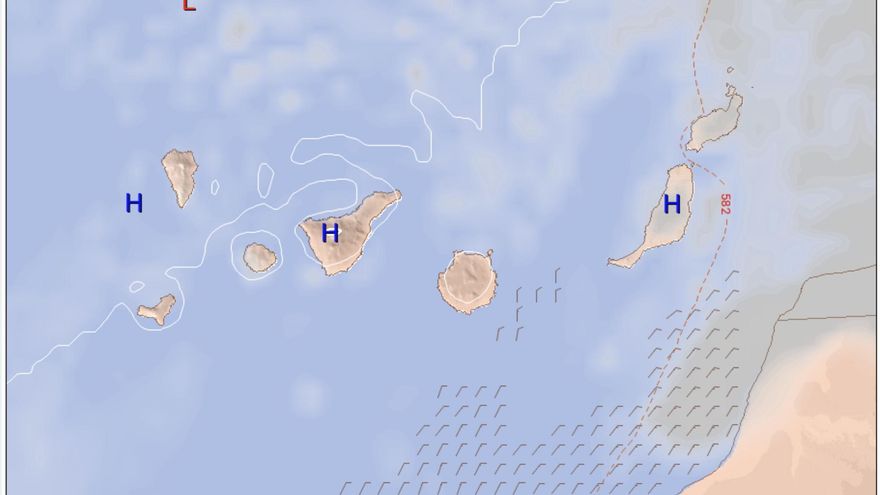 Una masa de aire cálido llega este fin de semana a Canarias, donde el alisio perderá intensidad