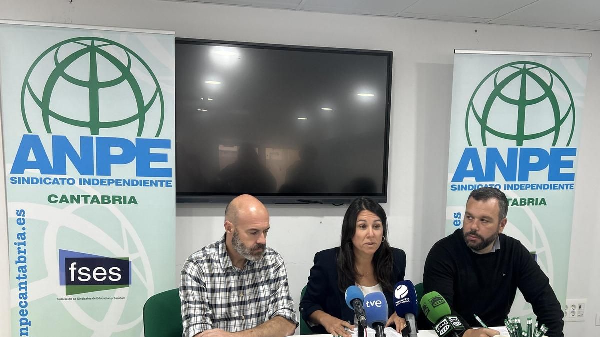 Imagen de una rueda de prensa de ANPE Cantabria.