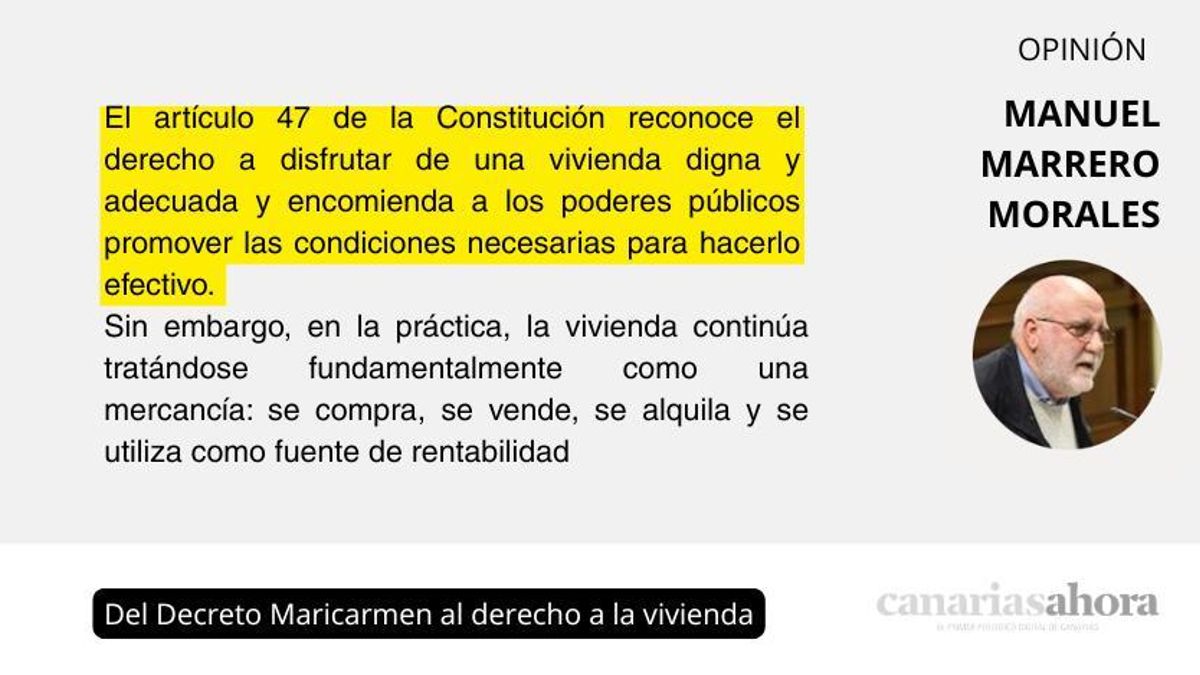 Del Decreto Maricarmen al derecho a la vivienda