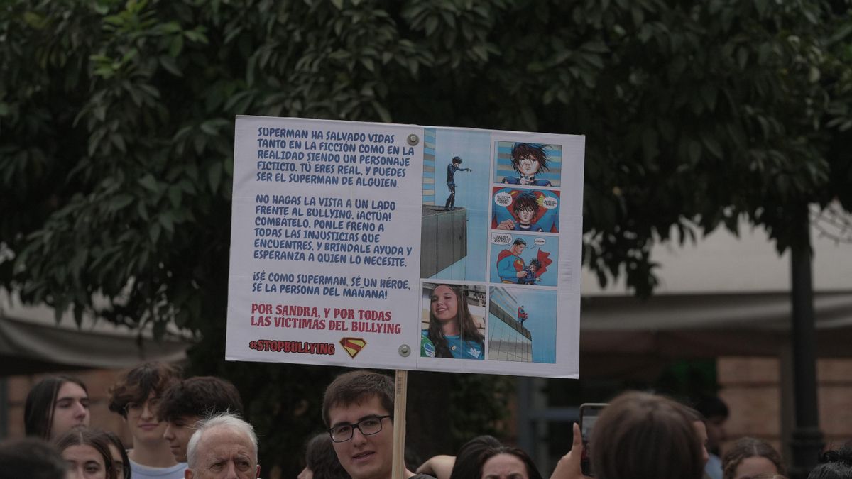 Manifestación de estudiantes contra el bullying
