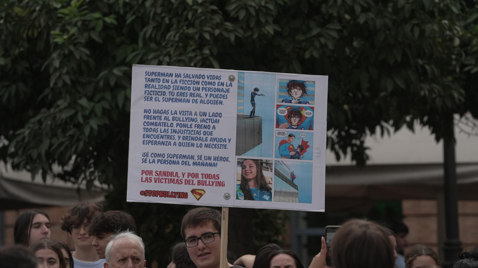 Manifestación de estudiantes contra el bullying