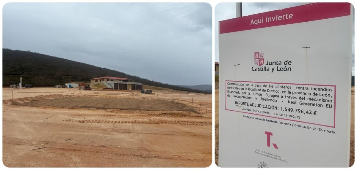 La base de helicópteros de Oterico comenzó ya tarde, pero sigue sin terminar pese a estar prometida para 2022.