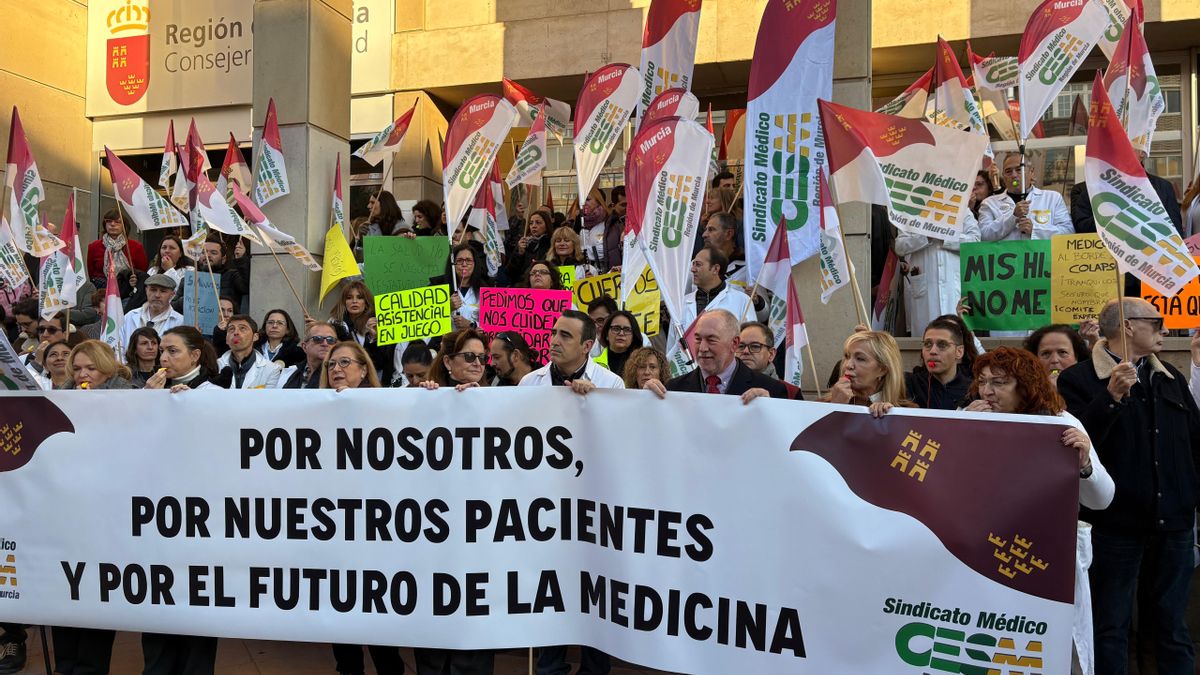 Protesta de médicos este martes en Murcia