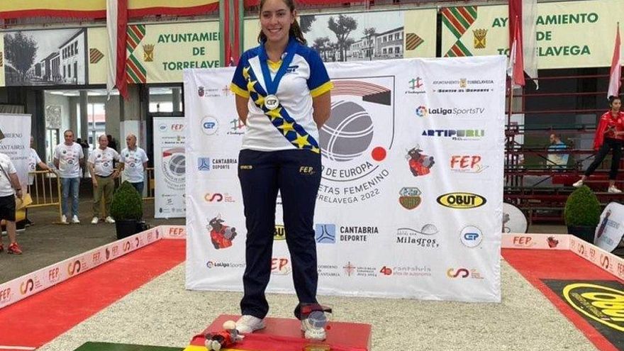 Sara Díaz, campeona de Europa de Petanca