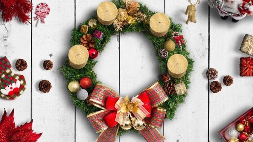 Cómo hacerte una bonita corona de Navidad para tu puerta en menos de una hora