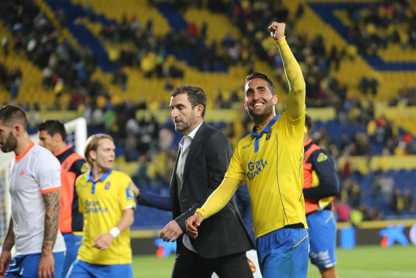 Imagen del encuentro entre la UD Las Palmas y el Valencia CF. Alejandro Ramos.