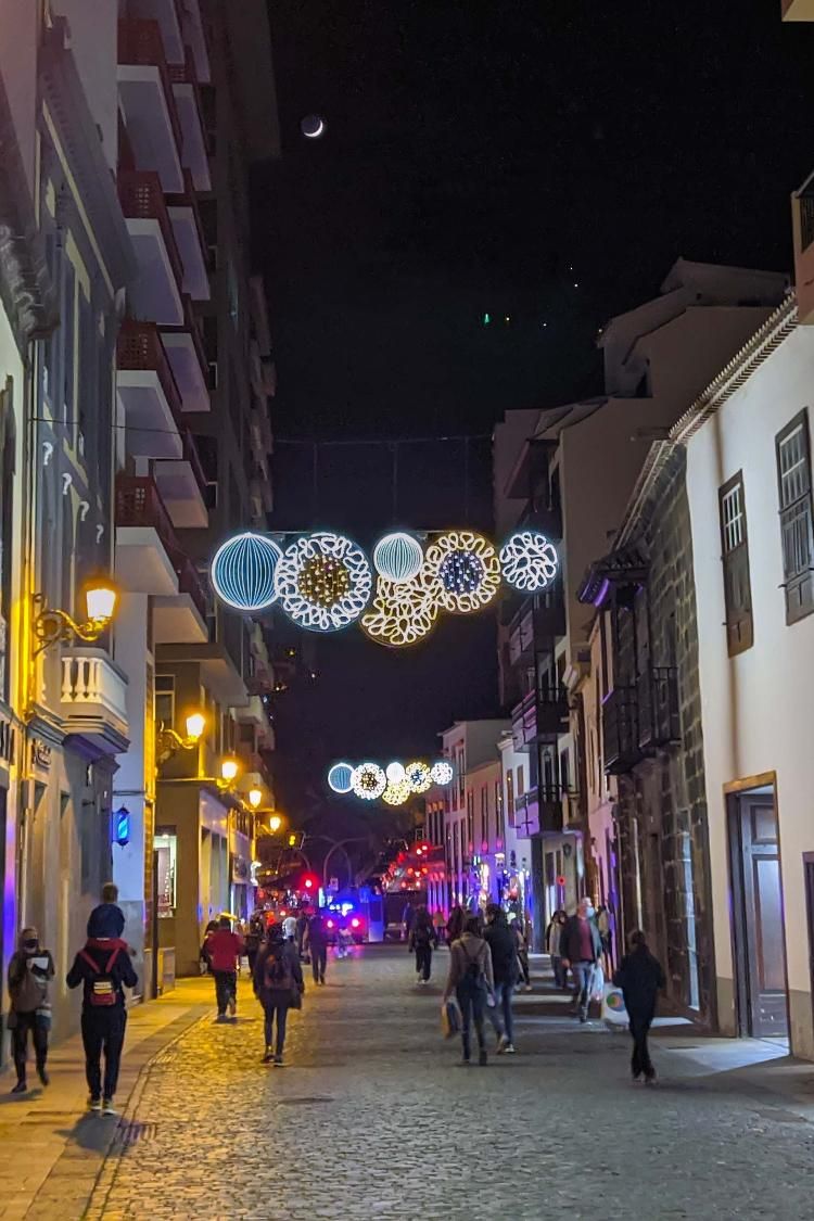 Imagen de superconjunción de Júpiter y Saturno obtenida por José F. Arozena desde la Calle Real de Santa Cruz de La Palma.